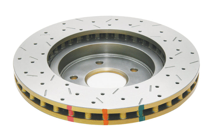 DBA 8/98+ Nissan Skyline R34 GTT Front Cross Drilled Slotted 4000 Series Rotor - Bull Strap