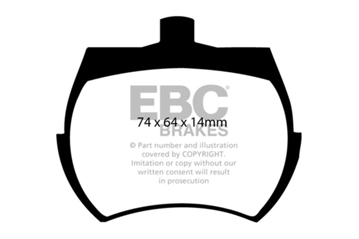 EBC 84-92 Austin Mini 1.0L Yellowstuff Front Brake Pads - Bull Strap