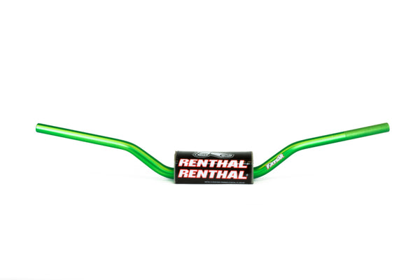 Renthal 04-20 Honda/Kawasaki RC Fatbar - Green - Bull Strap