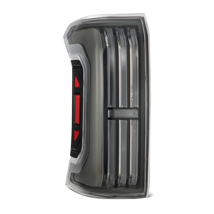 AlphaRex 24-25 Toyota Tacoma NOVA-Series LED Prismatic Tail Lights - Black - Bull Strap