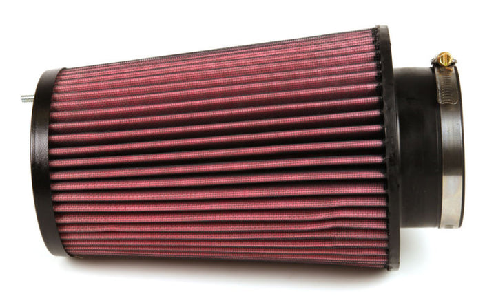 K&N Universal Filter Round Tapered 4in FlangeID / 6.625in Base OD / 5.25in Top OD / 9.5in Height - Bull Strap