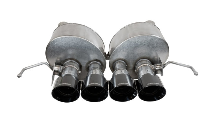Corsa 2014-2019 Chevrolet Corvette C7 6.2L 2.75in Xtreme Valve-Back w/ Dual NPP & Quad BlackTips - Bull Strap