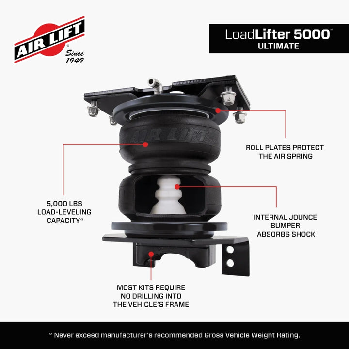 Air Lift Loadlifter 5000 Ultimate Rear Air Spring Kit for 2020+ Chevrolet Silverado 2500/3500 - Bull Strap