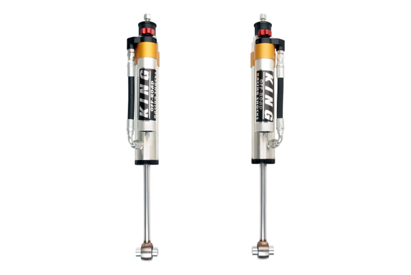 King Shocks 90-12 Mercedes-Benz G-Class Rear 2.5 Dia Piggy Hose Reservoir w/Adjuster (Pair) - Bull Strap