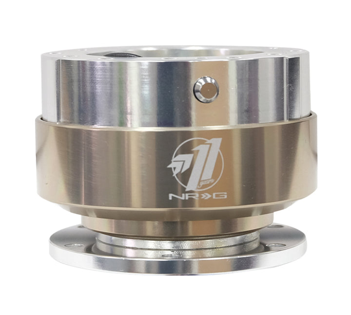 NRG Quick Release Gen 1.5 - Silver Body / Titanium Chrome Ring - Bull Strap