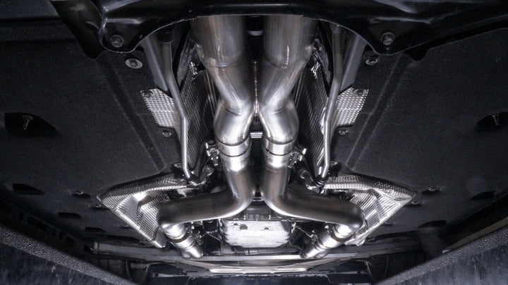 Stainless Works 2016-18 Cadillac CTS-V Sedan Headers 2in Primaries 3in Catted Leads Into X-Pipe - Bull Strap