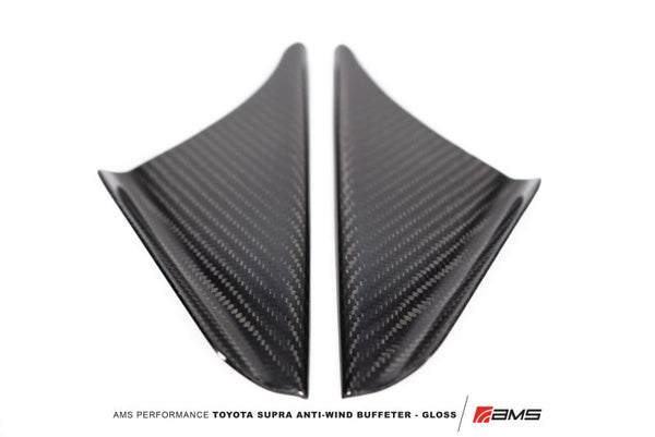 AMS Performance 2020+ Toyota GR Supra Anti-Wind Buffeting Kit - Gloss Carbon - Bull Strap