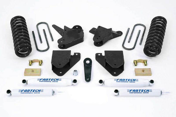 Fabtech 01-04 Ford F250/350 2WD 6in Basic Sys w/Perf Shks - Bull Strap