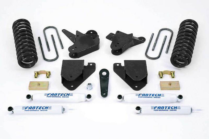 Fabtech 01-04 Ford F250/350 2WD 6in Basic Sys w/Perf Shks - Bull Strap
