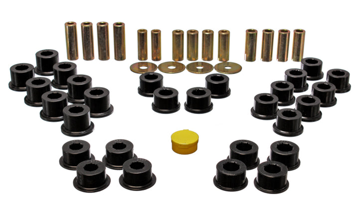 Energy Suspension 90-97 Mazda Miata Black Rear Control Arm Bushing Set - Bull Strap