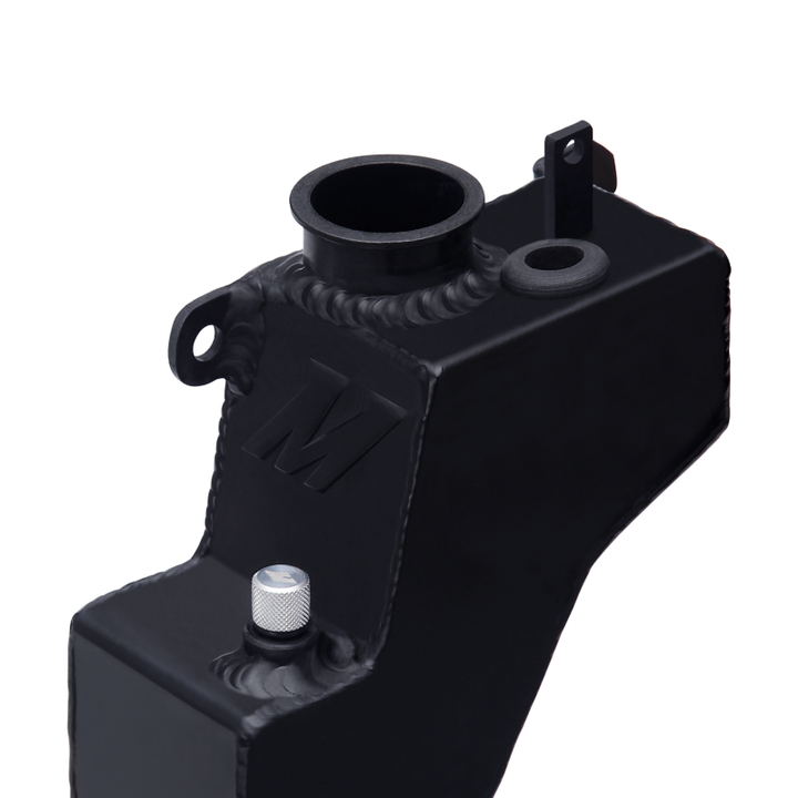 Mishimoto 08+ Subaru WRX/STI Black Aluminum Coolant Overflow Tank - Bull Strap