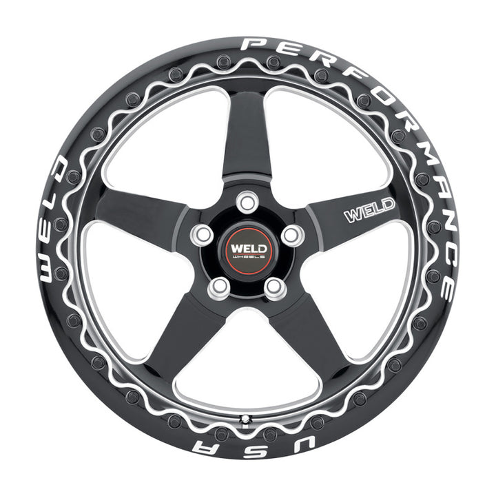 Weld S904 17x10 Ventura Bead Lock 5x120 ET42 BS7.15 Gloss BLK MIL DIA 78.1 - Bull Strap
