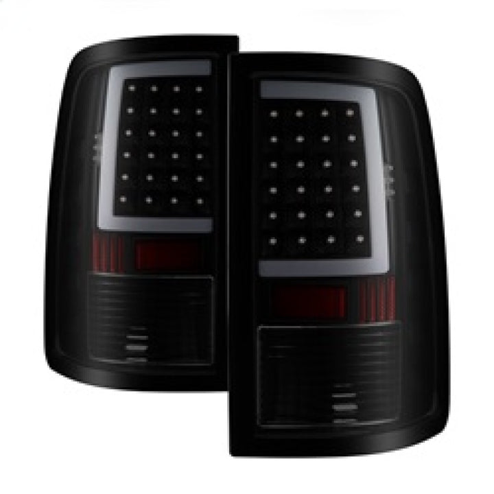 xTune 13-18 Dodge Ram 1500 (LED Model Only) LED Tail Lights - Blk Smk (ALT-ON-DRAM13V2-LBLED-BSM) - Bull Strap