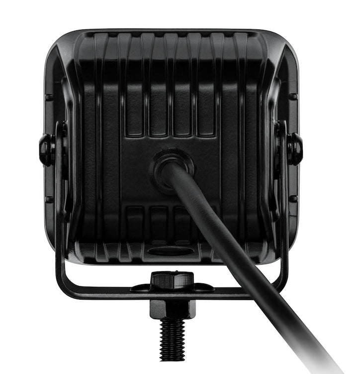 Hella Universal Black Magic 3.2in L.E.D. Cube Kit - Flood Beam - Bull Strap