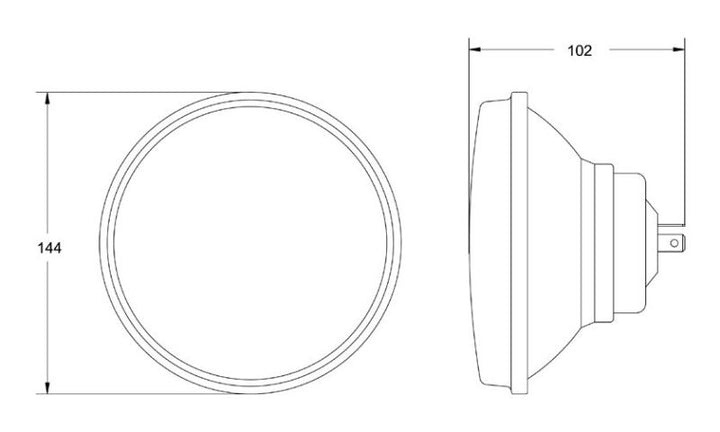 Hella Vision Plus 5.75 inch Round High/Low Beam Conversion Headlamp Kit - Bull Strap