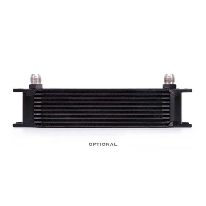 Mishimoto Universal 10 Row Oil Cooler Kit (Metal Braided Lines) - Bull Strap