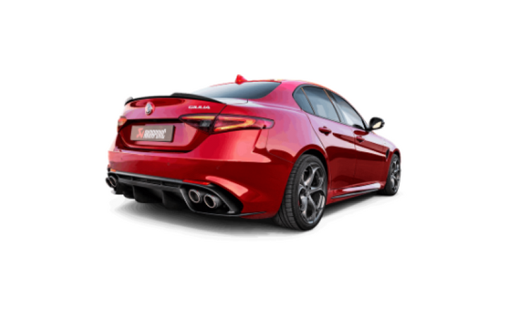 Akrapovic 17-19 Alfa Romeo Giulia Quadrifoglio Evolution Line Cat Back (Titanium) - Bull Strap