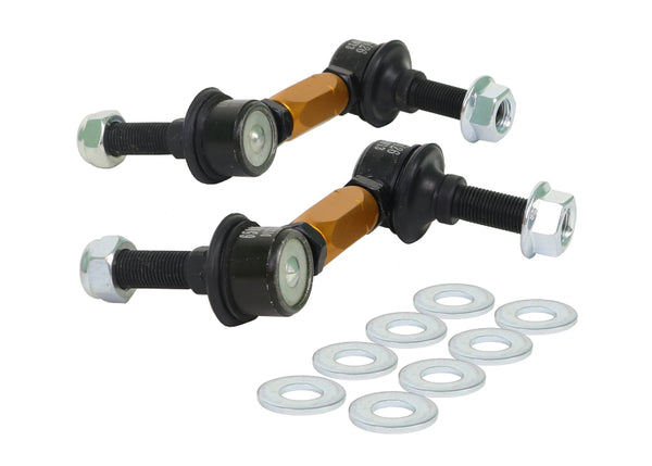 Whiteline 03+ Nissan 350z Z33 / 07-08 Infiniti G35 (Exc AWD) Fr Swaybar-Link Assy HD Adj Steel Ball - Bull Strap