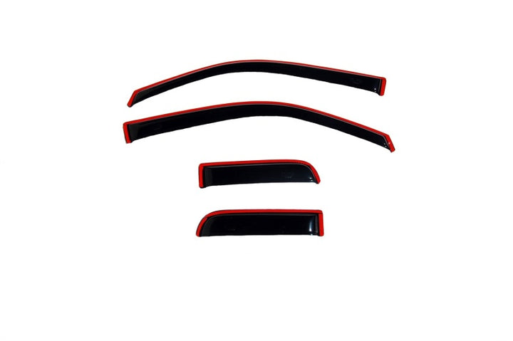 AVS 04-14 Ford F-150 Supercab Ventvisor In-Channel Front & Rear Window Deflectors 4pc - Smoke - Bull Strap
