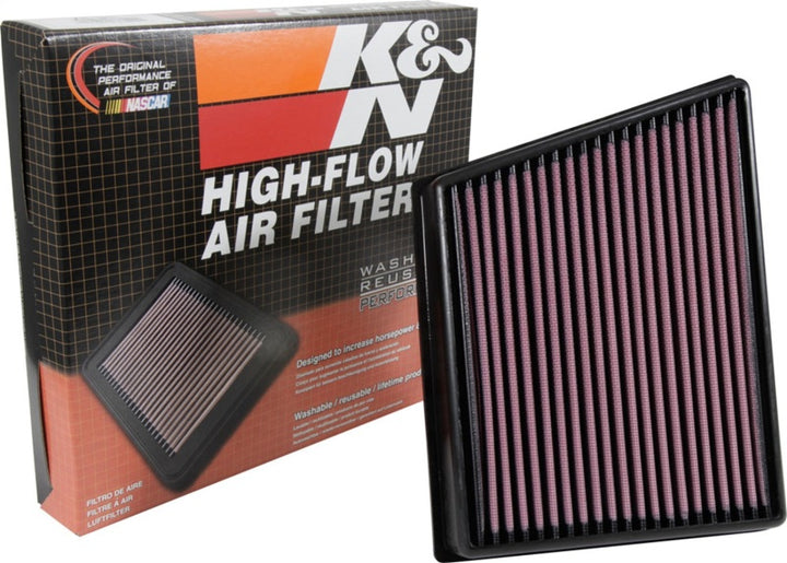 K&N 2015 Jaguar F-Pace V6-3.0L F/I Left Side Replacement Drop In Air Filter - Bull Strap