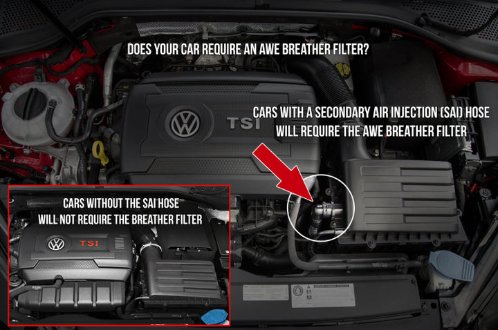 AWE Tuning S-FLO Breather Filter VW/Audi 2.0T - Bull Strap