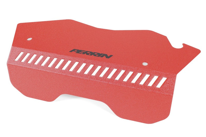 PERRIN 22-25 Subaru WRX Pulley Cover - Red (TALL - For Use w/o PERRIN AOS) - Bull Strap