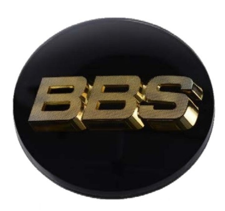 BBS Center Cap 70.6mm Black/Gold (4-tab) (56.24.120) - Bull Strap