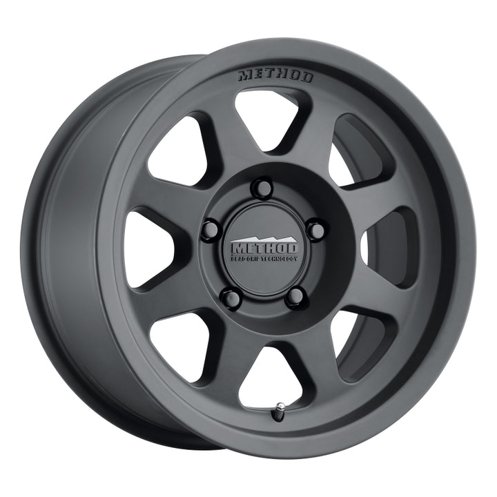 Method MR701 17x7.5 +50mm Offset 5x160 65mm CB Matte Black Wheel - Bull Strap