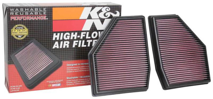 K&N 18-19 BMW M5 V8 4.4L F/I Turbo Replacement Air Filter (Two Per Box) - Bull Strap