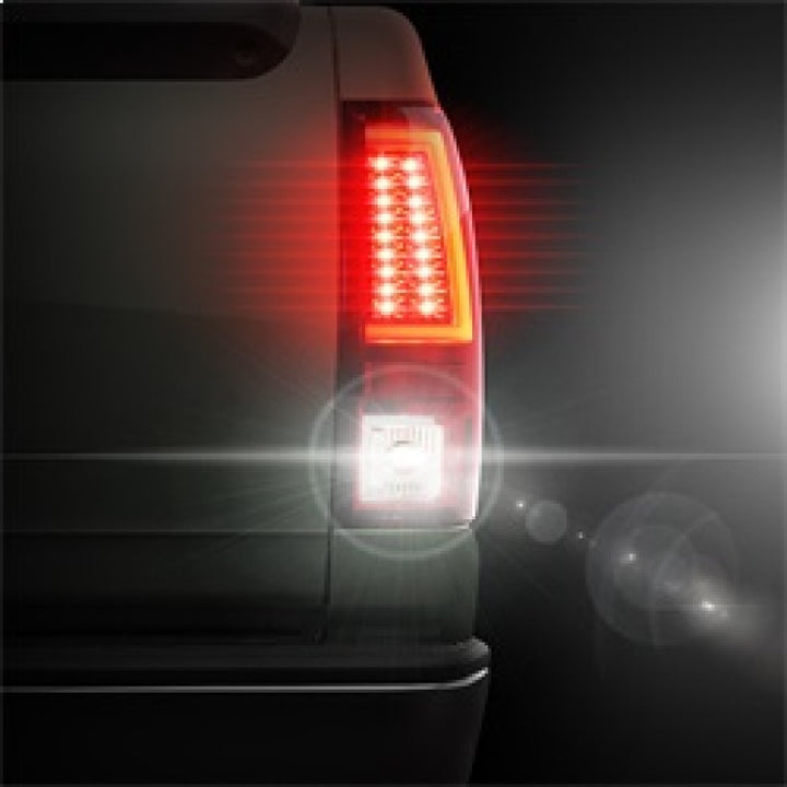 Spyder Chevy Silverado 1500/2500 99-02 Version 2 LED Tail Lights - Red Clear ALT-YD-CS99V2-LED-RC - Bull Strap
