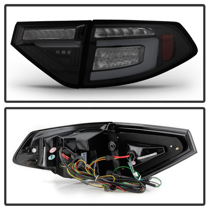 Spyder 08-14 Subara Impreza WRX Hatchback LED Tail Lights Seq Signal Blk Smoke ALT-YD-SI085D-SEQ-BSM - Bull Strap
