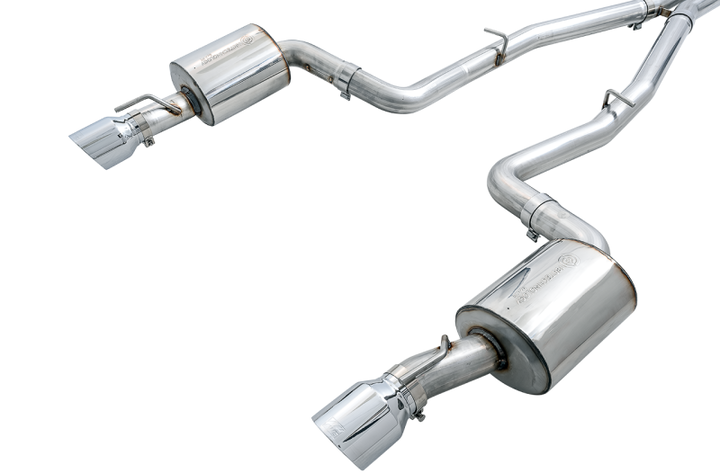 AWE Tuning 2015+ Dodge Charger 6.4L/6.2L SC Non-Resonated Touring Edition Exhaust - Silver Tips - Bull Strap
