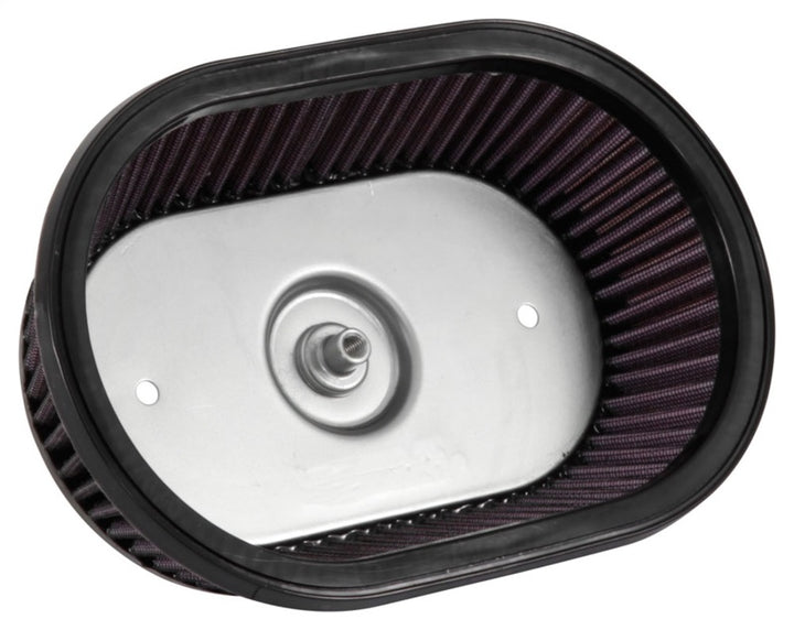 K&N Universal Custom Air Filter - Oval Shape 9.313in OD / 2.375 Height - Bull Strap