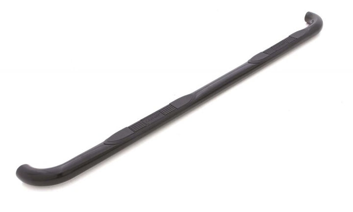Lund 99-13 Chevy Silverado 1500 Ext. Cab (Body Mount) 3in. Round Bent Steel Nerf Bars - Black - Bull Strap