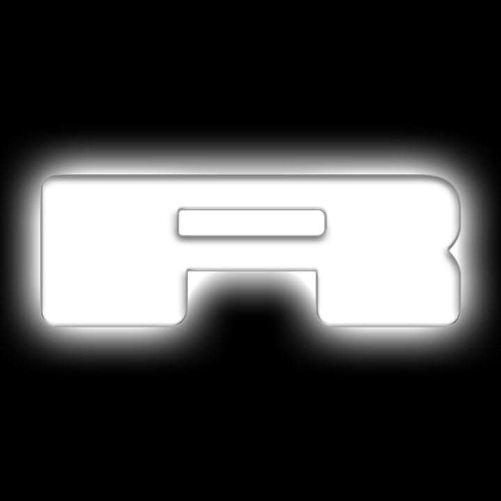 ORACLE Lighting Universal Illuminated LED Letter Badges - Matte Wht Surface Finish - R - Bull Strap