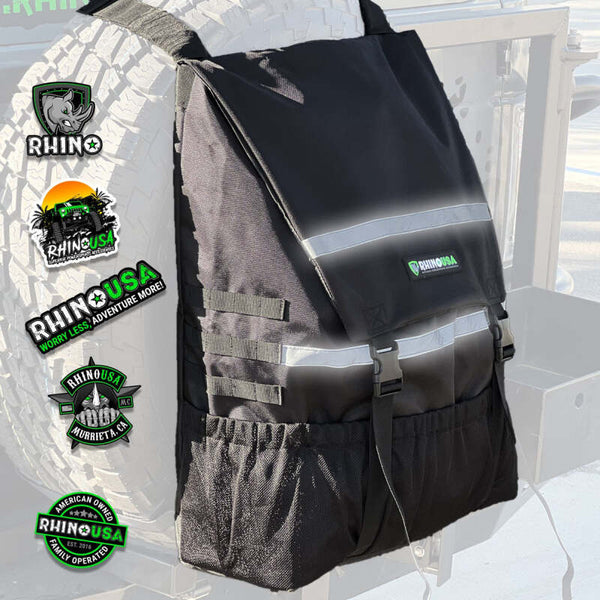 Rhino USA Spare Tire Trash Bag - Black - Bull Strap