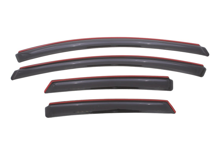 AVS 12-18 Ford Focus Ventvisor In-Channel Front & Rear Window Deflectors 4pc - Smoke - Bull Strap