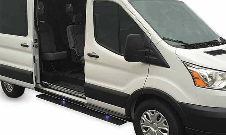 AMP Research 19-21 Mercedes Sprinter Van PowerStep - Black - Bull Strap