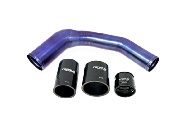 Torque Solution 2022+ Subaru WRX Titanium Top Mount Charge Pipe Kit (Burnt Purple/Blue) - Bull Strap