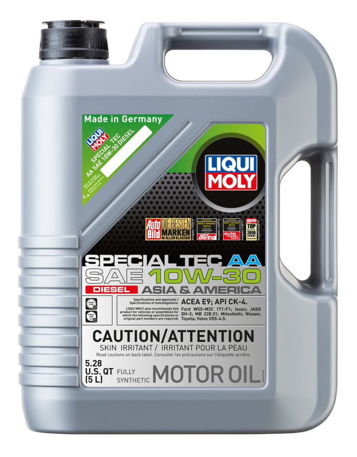 LIQUI MOLY 5L Special Tec AA Motor Oil SAE 10W30 Diesel - Bull Strap