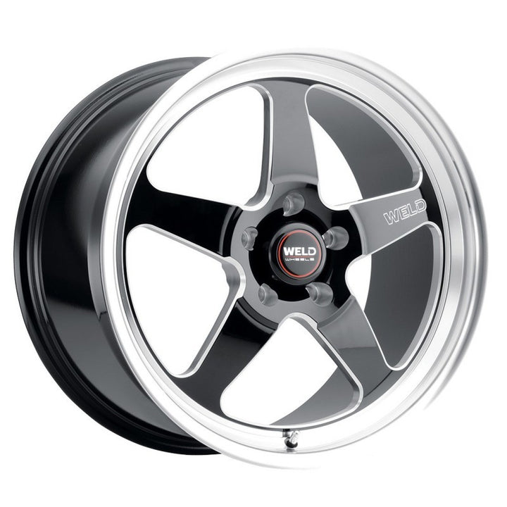 Weld S104 18x9 Ventura 5x114.3 ET29 BS6.1 Gloss BLK MIL DIA 72.56 - Bull Strap