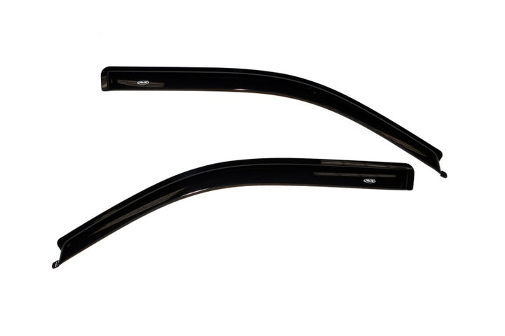 AVS 09-14 Ford F-150 Standard Cab Ventvisor Outside Mount Window Deflectors 2pc - Smoke - Bull Strap