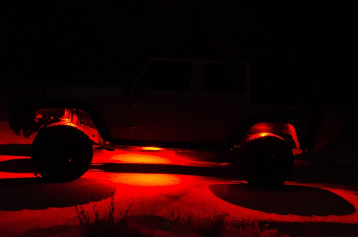 KC HiLiTES C-Series RGB LED Rock Light Kit (Incl. Wiring) - Set of 6 - Bull Strap