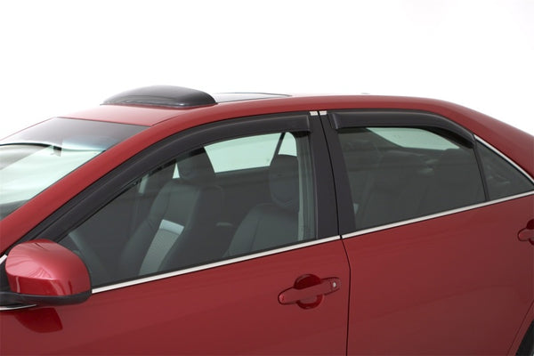 AVS 14-18 Mazda 3 Hatch Ventvisor Outside Mount Window Deflectors 4pc - Smoke - Bull Strap