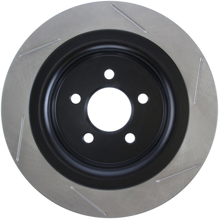 StopTech 2015 Ford Mustang GT w/ Brembo Brakes Right Rear Slotted Brake Rotor - Bull Strap