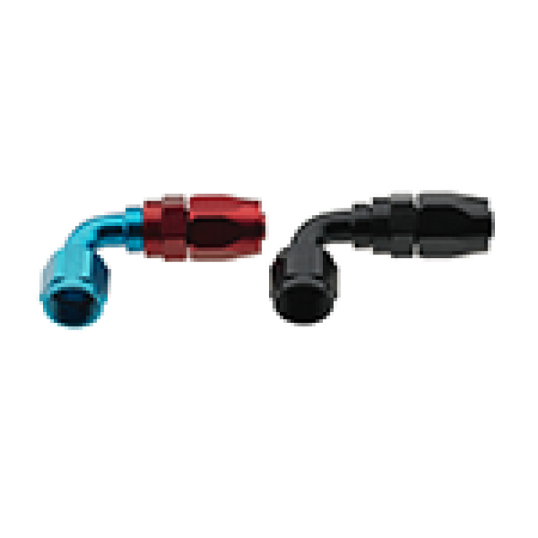 Fragola -12AN x 90 Degree Pro-Flow Hose End - Black - Bull Strap