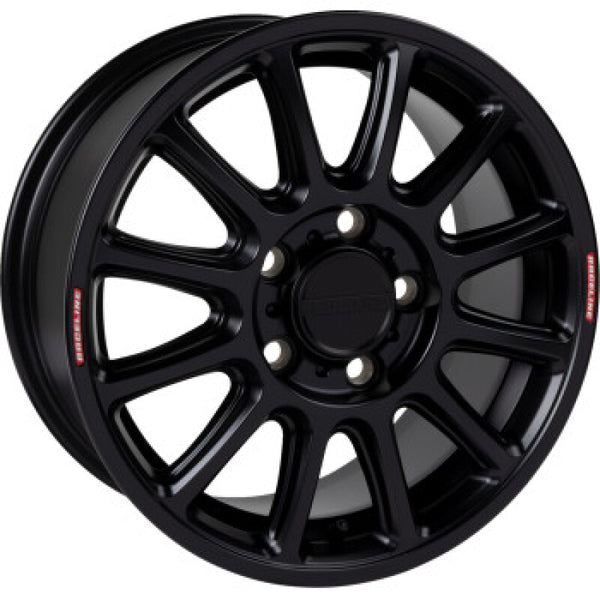 Raceline A14VB Alpha 15x7in/5x114.3 BP/56mm Offset/68mm Bore - Satin Black Wheel - Bull Strap