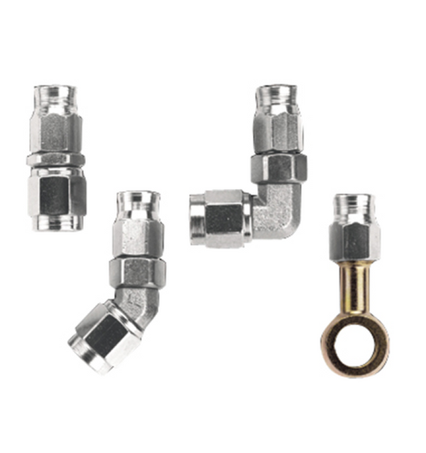 Fragola -3AN x 45 Degree Hose End Forged - Bull Strap