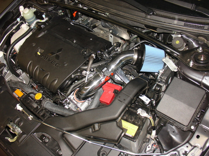 Injen 09-11 Mitsubishi Lancer GTS 2.4L 4 cyl Polished Tuned Air Intake - Bull Strap