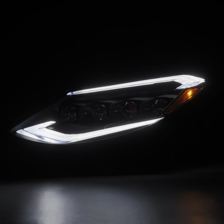 AlphaRex 23-24 Nissan Z NOVA-Series LED Projector Headlights Alpha-Blk w/Activation Light & Seq.Sig - Bull Strap